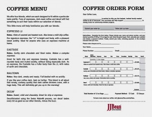 JJBean order form